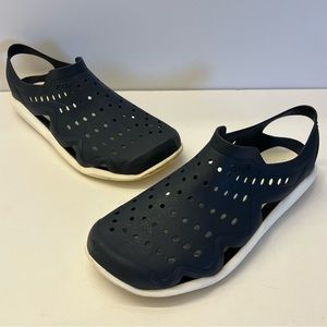 Crocs Mens SwiftWater Wave Sandals Iconic Comfort Blue/Pearl White Size 7